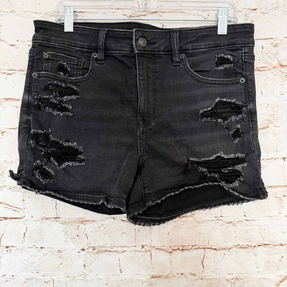American Eagle midi distressed Jean shorts